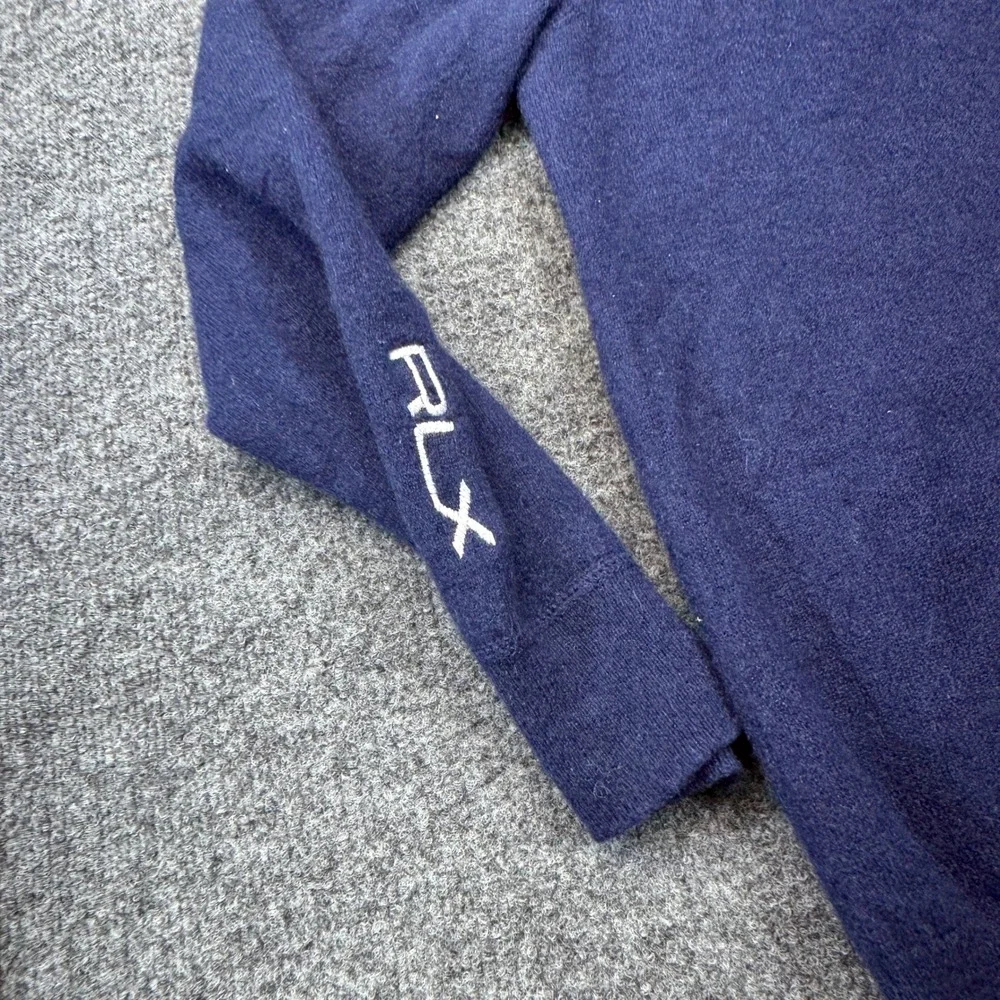 Polo Ralph Lauren Hoodie Mens Large Blue RLX Cashmere Olympic Club Pullover Golf